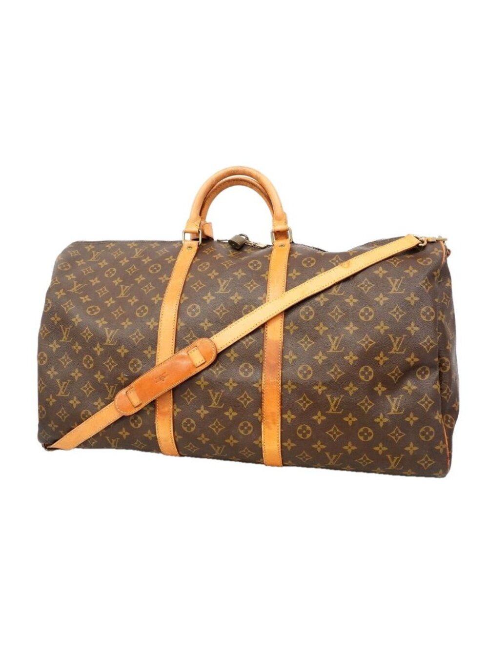 Louis Vuitton Boston Bag Monogram Keepall Bandouliere 60 Brown